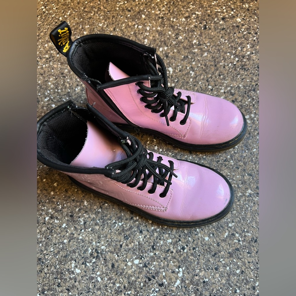 Dr. Martens Kids Glossy Pink Boots